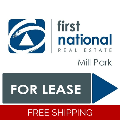 First National For Lease 60x45cm Sticker Set